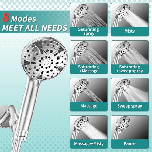 Stunning 8-Mode Handheld Shower Head