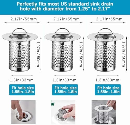 Sturdy Effortless Shower Drain Strainer Silver