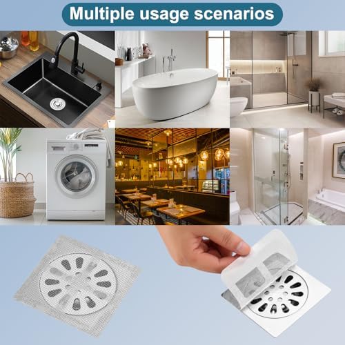 150 Piece Disposable Hair Catchers White for Bathroom Kitchen and Bathtub Use
