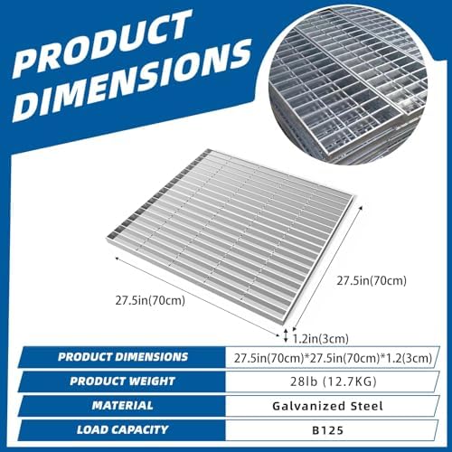 Durable Outdoor Drain Grate for Car Driveway and Garages