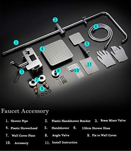 IN-Wall 8-Inch Rainfall Chrome Faucet
