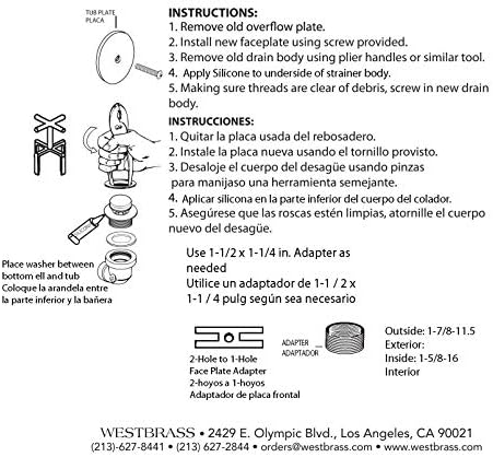 Bath Trim Kit for Satin Nickel Tub Fixtures
