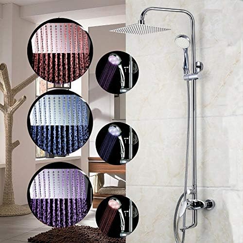 Huin Square LED Rain Shower Slick and Ergonomic