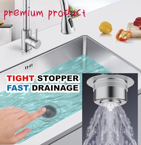 Effortless Kitchen Sink Overflow with QUALIALL 3-in-1 Strainer Stopper