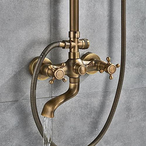 Rainfall Shower Head 8-inch Round - Durable Brass with Bookshelf