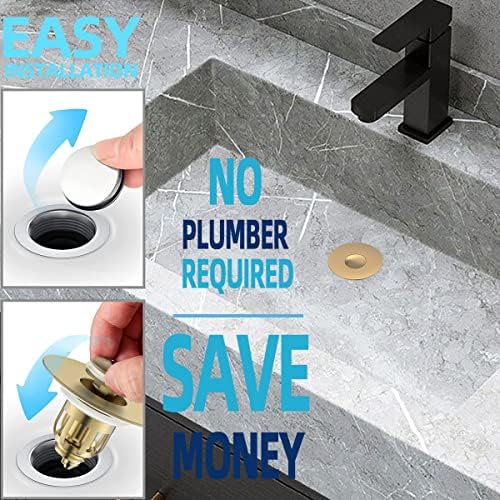 Universal Sink Stopper with Hair Catcher for 106-165-inch Drains