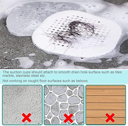 Shower Drain Hair Catcher with Suction Cups