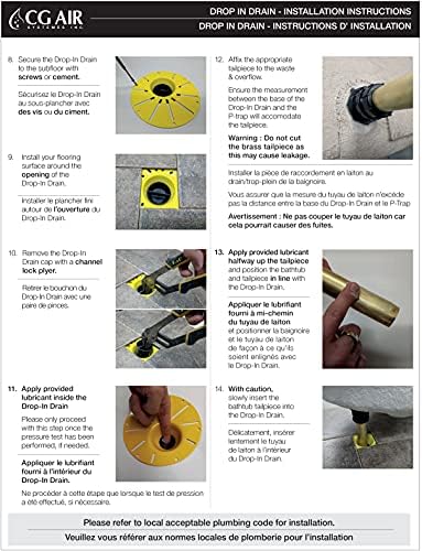 Installation Kit for Freestanding Bathtub Drain