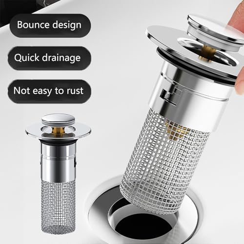 Sturdy Universal Sink Drain Strainer Anti-Clog System