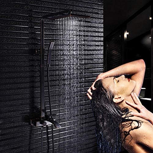 Rain Shower Set Durable rainhead Single-hand Faucet Oil rubber bronze