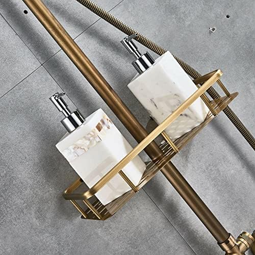 Rainfall Shower Head 8-inch Round - Durable Brass with Bookshelf