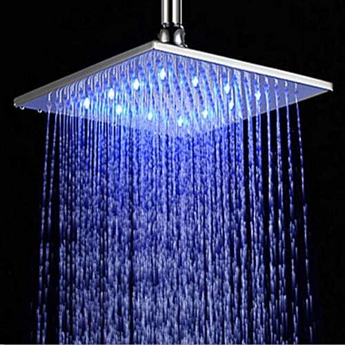 Wall-Mounted LED Nickel Brushed Rain shower Head Hand Sprayer