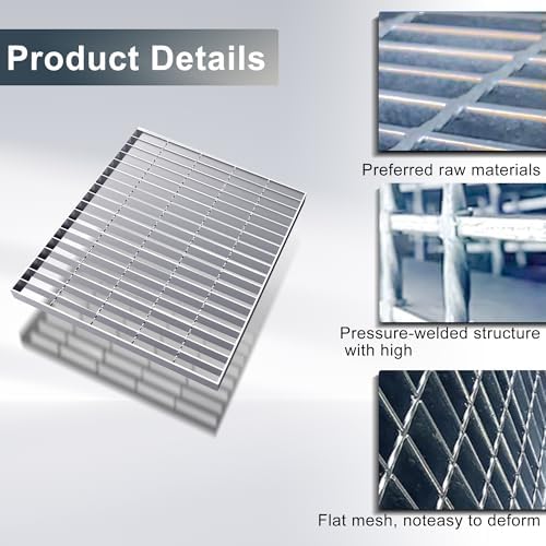Durable Rust-Proof 23x23in galvanized steel drainage grates for Garages Driveways Yards