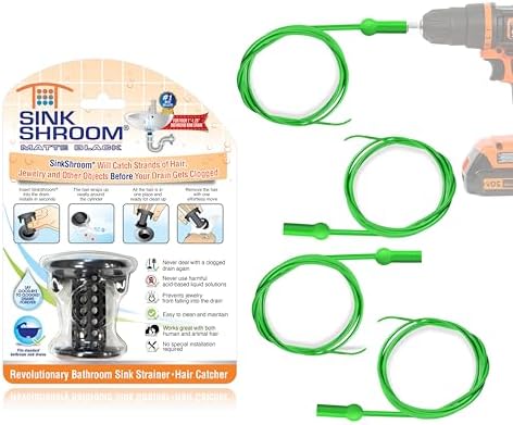 SinkShroom Hair Catcher Matte Black Sink Drain Protector