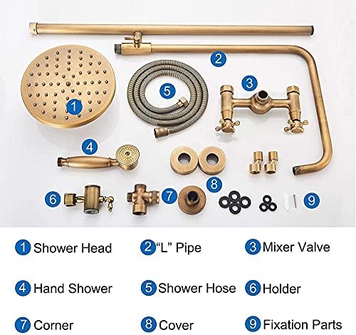Antique Brass Bath Faucet Set