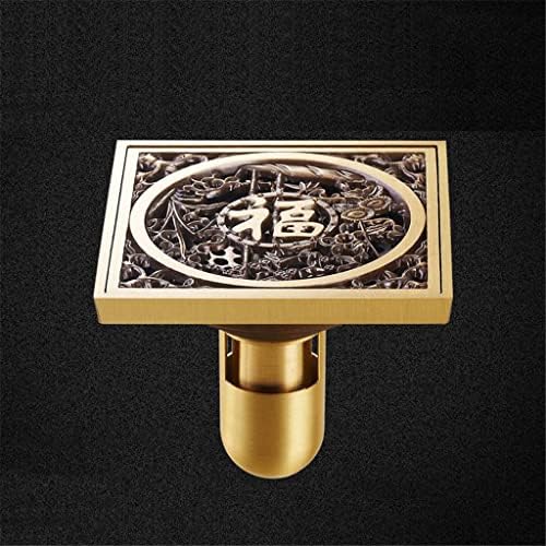 10 x 10cm Antique Brass bathtub Drain Strainer Set