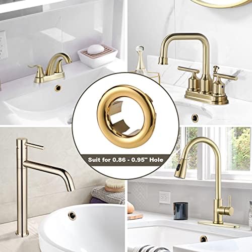 ARCORA 6-Pack Gold Sink Overflow Ring Covers
