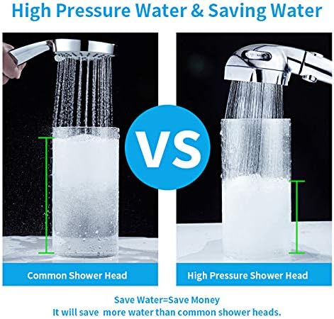 KAIYING Chrome High Pressure Detachable Shower Head with 3 Spray Modes