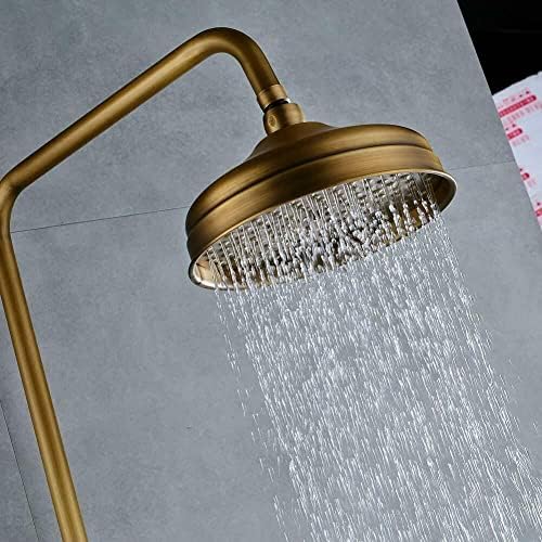 Antique Brass Rain Shower Faucet Set Durable Rainy unmistakable experience