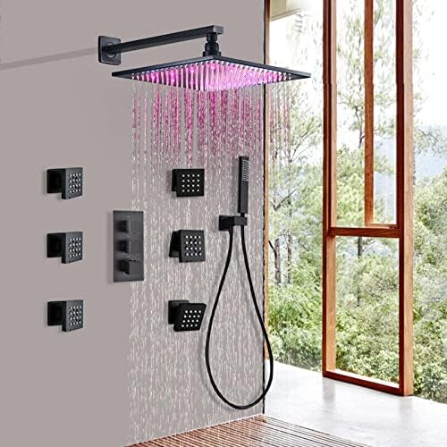 16-inch LED Rain Showers Wall-Mounted Massage System from Huin