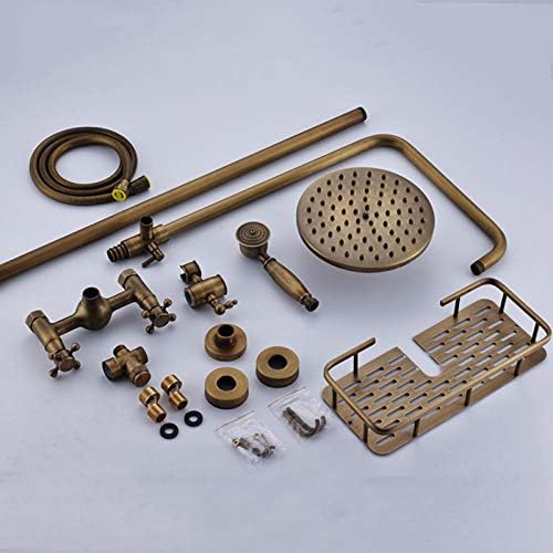8 Rainfall Shower Head Set with antique brass finish