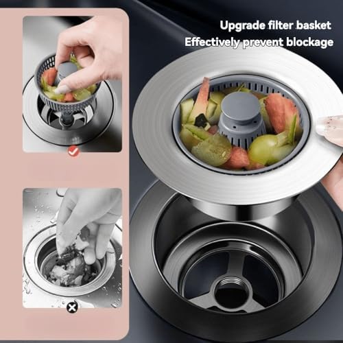 EMSTAR 3-in-1Kitchen Drain Stopper Strainer