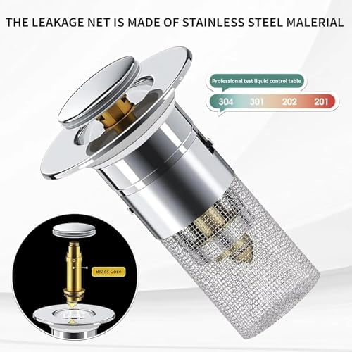 Efficient Oxinome Drain Stainless Steel Clog-Free Easy to Install