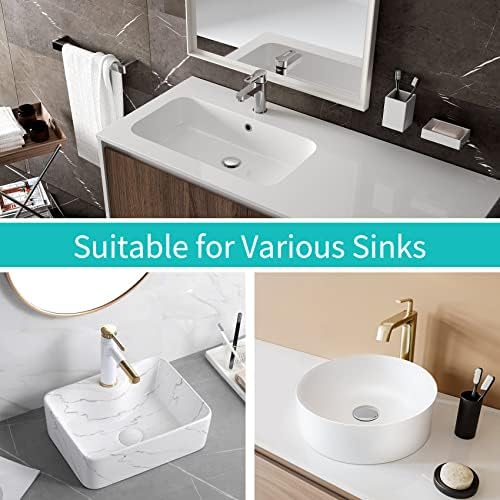 HAPPUP Universal Sink Stopper with Hair Catcher - Brushed Nickel