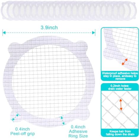 Disposable Shower Drain Hair Catcher Set 50PCS Easy Clog Prevention for Bathroom