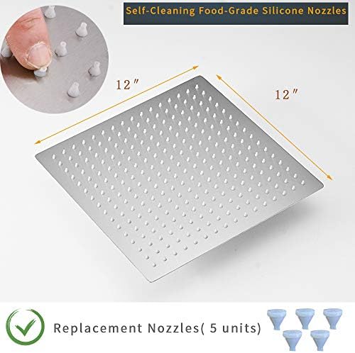 BESy 12 Inch Square Rainfall Shower Head