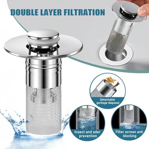 2-Piece Stainless Steel Sink Stopper