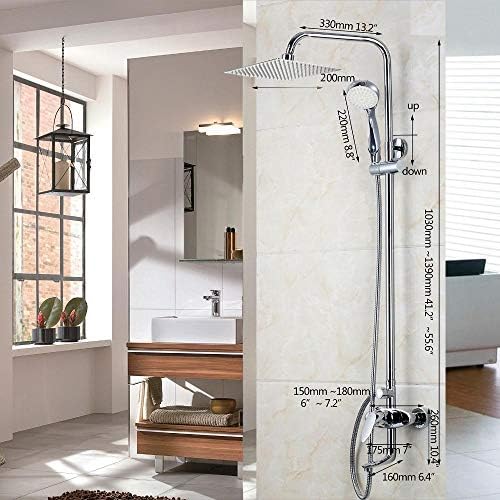 Huin Square LED Rain Shower Slick and Ergonomic