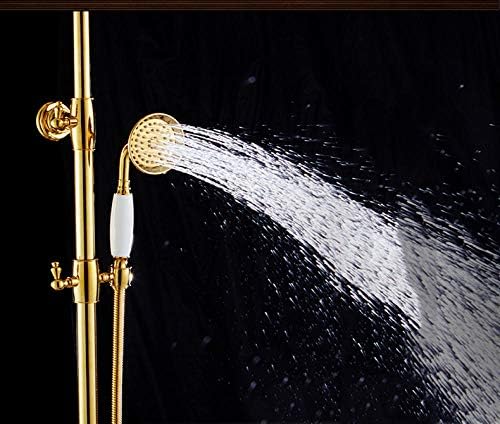 Brass Jade Rainfall Shower Set