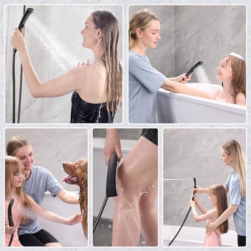 Dual-Spray Oil Rubbed Bronze Black Shower Head Set