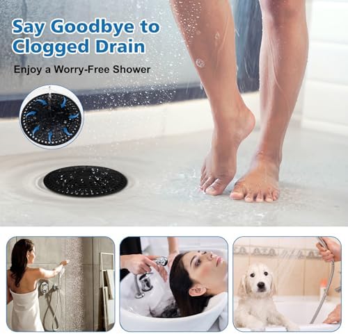 ZOOY Showers - Durable silicone hair catchers - shower tub sink anti-clog 55-inch