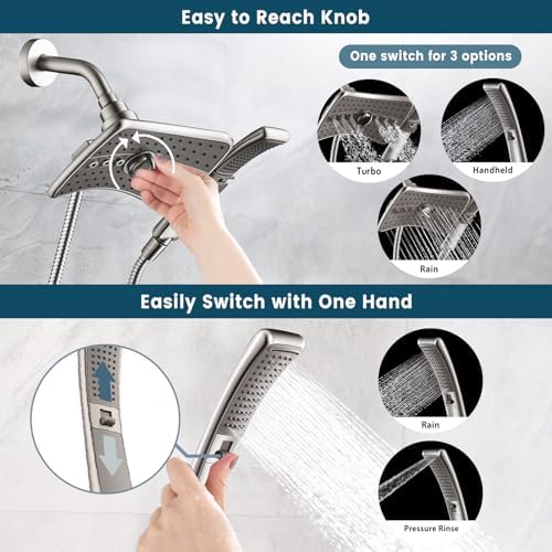 Durable Dual Shower Head Combo