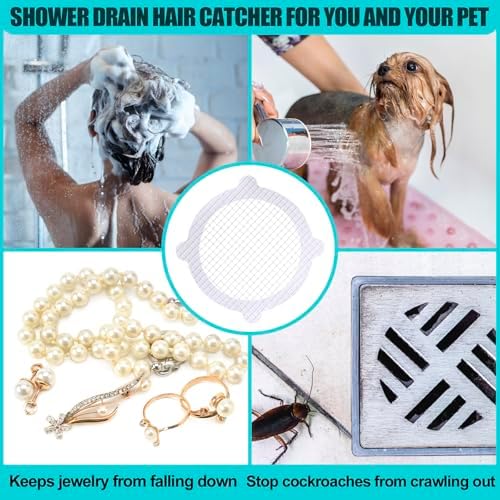 Disposable Shower Drain Hair Catcher Set 50PCS Easy Clog Prevention for Bathroom