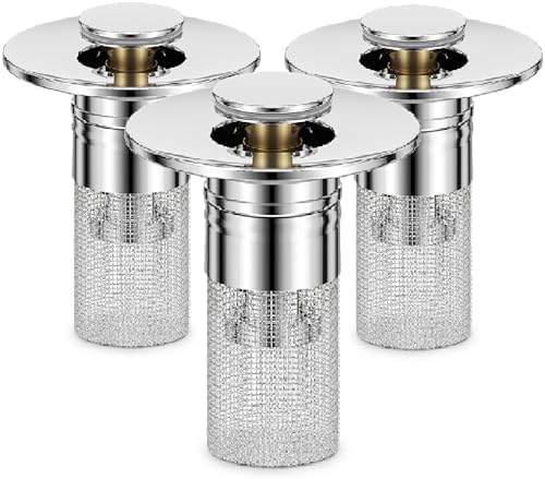 Premium 3-Piece Stainless Steel Sink Drain Strainer