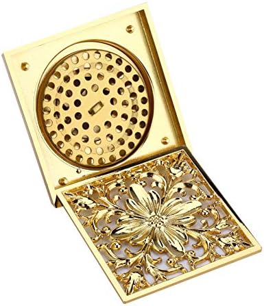 Antique Brass Floor Drain with Strainer Bath Kitchen Essential