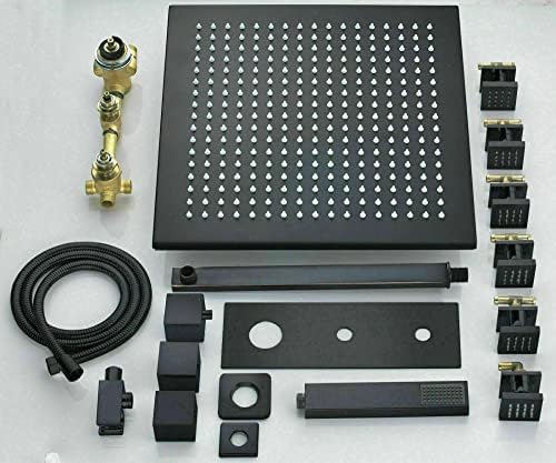 16-inch LED Rain Showers Wall-Mounted Massage System from Huin