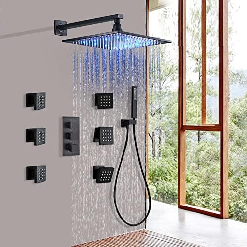 16-inch LED Rain Showers Wall-Mounted Massage System from Huin