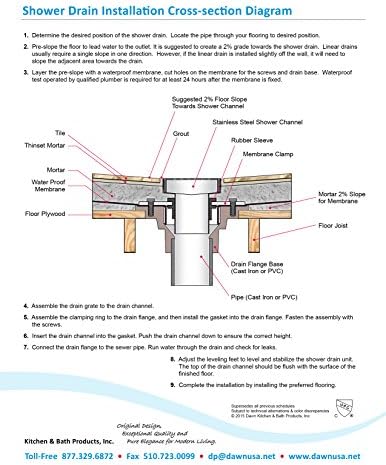 Dawn 36-Inch Linear Shower Drain