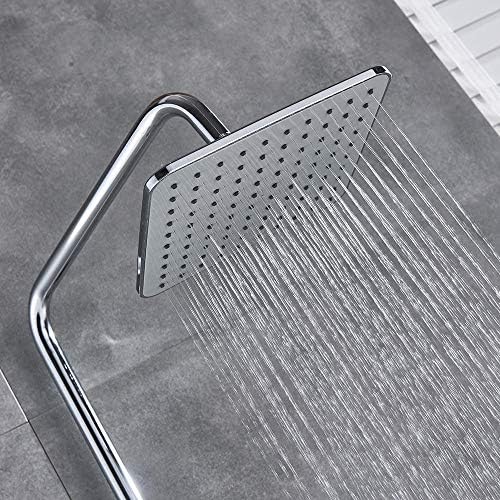 Chrome Digital Display 8-hour Rainfall Shower Faucet with Handheld