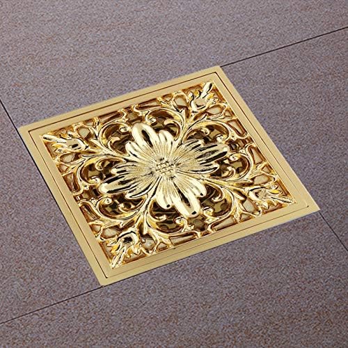 Antique Brass Floor Drain with Strainer Bath Kitchen Essential