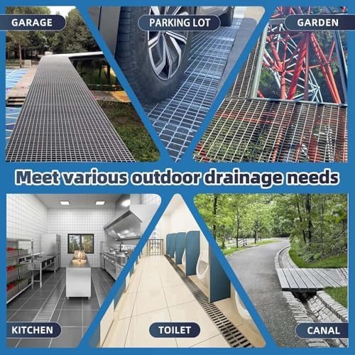 Durable Outdoor Drain Grate for Car Driveway and Garages